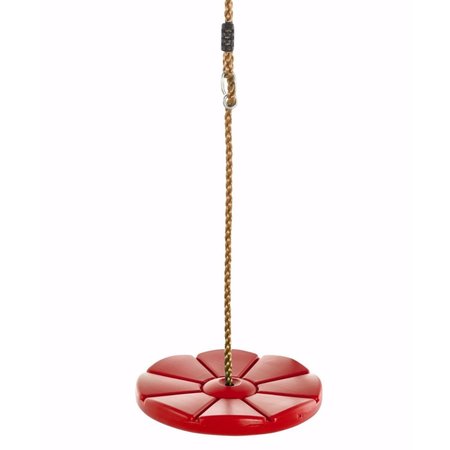 SWINGAN Cool Disc Swing With Adjustable Rope - Fully Assembled - Red SWDSR-RD